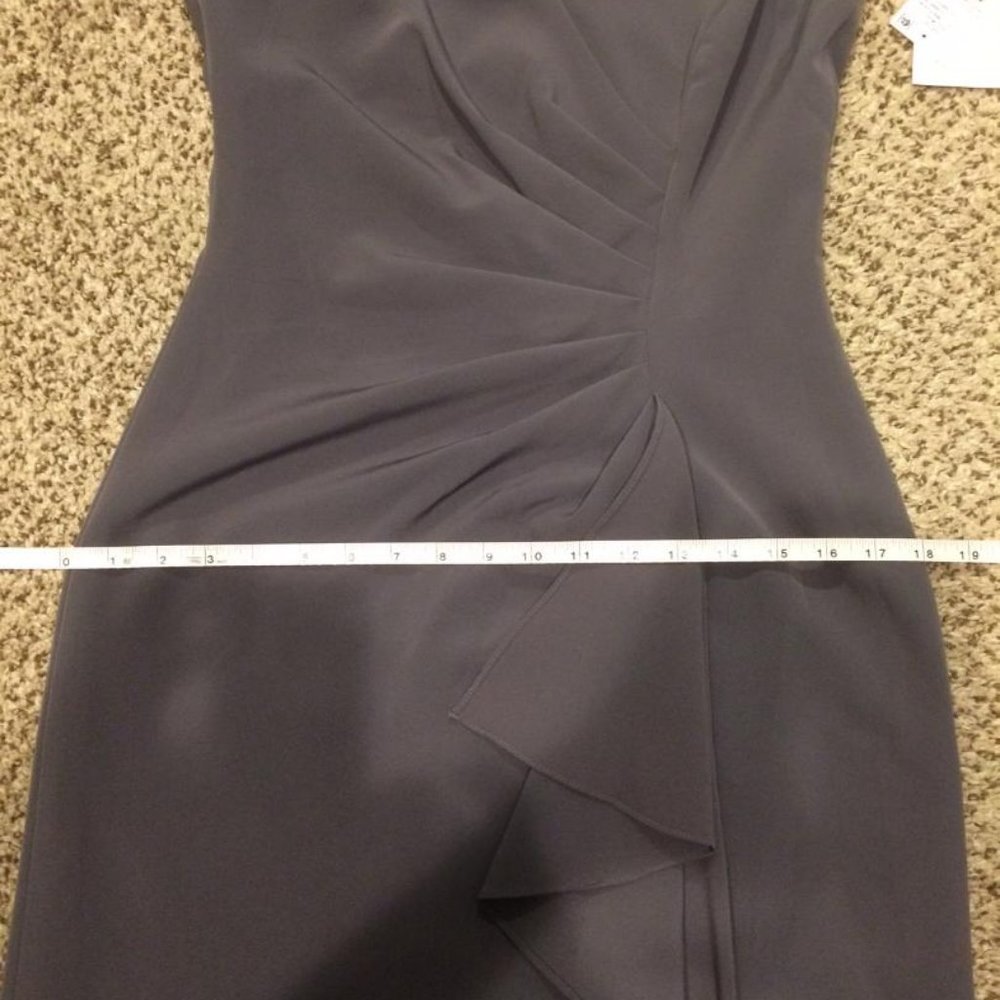 Aidan Mattox Ruffled Pleated Crepe Gown - Picture 8 of 8